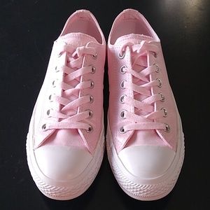 Converse pink satin sneakers